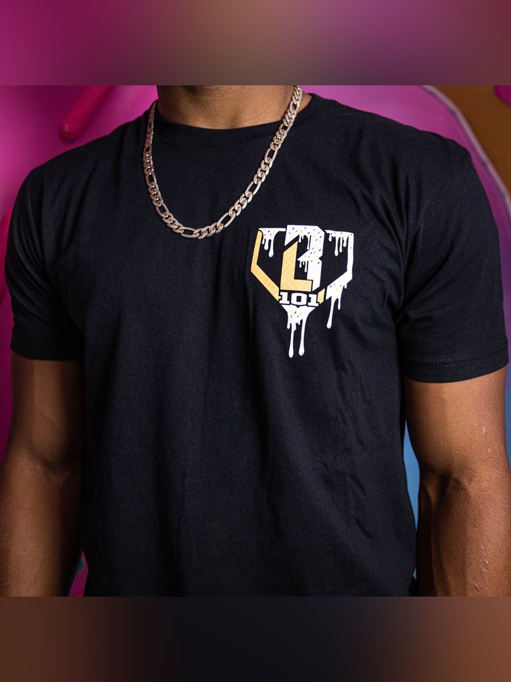 Baseball Lifestyle 101 Shirt Youth XL Black Ice Cream Drip USA Baseball Graphic